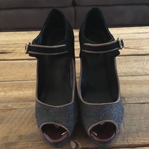 JCrew Flannery Platform Peep Toes